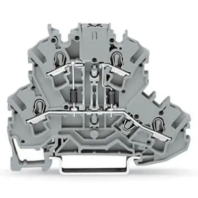 Produktfoto 1 von WAGO TOPJOB S Doppelstock Reihenklemmen 2 Grau, 2.5mm² Einsteck-Anschluss