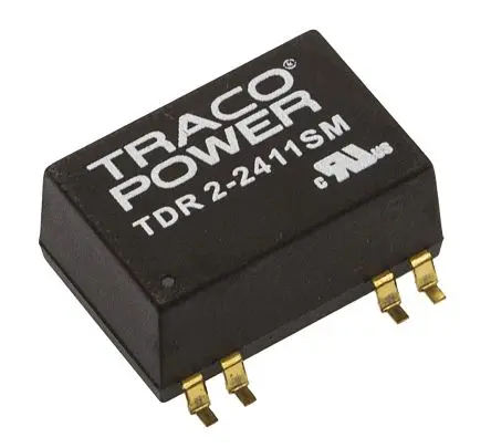 Produktfoto 1 von TRACOPOWER TDR 2SM DC/DC Konverter, 5V dc OUT 400 mA Oberfläche 36V dc 1.5 kV dc 2 W -40 °C 85 °C