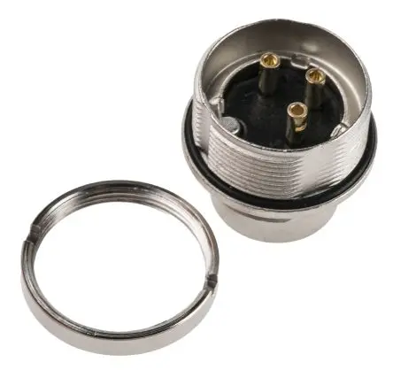 Lumberg 314 M16 DIN-Stecker Gerade 3-polig, DIN EN 60529, 250V ac 5A IP68 Wandmontage, Mit Gewinde Stecker