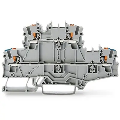 Produktfoto 1 von WAGO TOPJOB S Doppelstock Reihenklemmen 2 Grau, 2.5mm², 600V Einsteck-Anschluss IECEx/ATEX/CSA