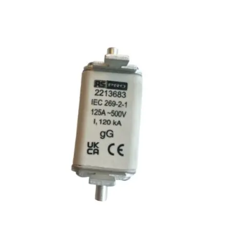 Produktfoto 1 von RS PRO LSPN NH-Sicherung NH00, 415V ac / 125A F, gG IEC 60269-2