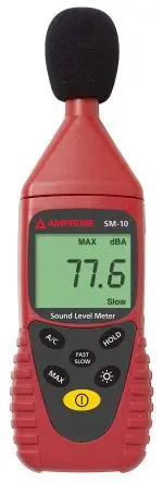 Produktfoto 1 von Amprobe SM 10 LCD Schallpegelmessgerät 35 dB 130 dB 8 kHz IEC 651 Typ 2, ANSI S1.4 Typ 2 0.1 dB, ISO-kalibriert