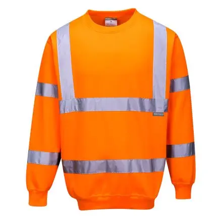 Produktfoto 1 von Portwest B303O Unisex Sweatshirt, 65 % Polyester, 35 % Baumwolle Orange, Größe L