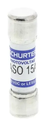 Produktfoto 1 von Schurter ASO 10.3x38 Patronensicherung F / 15A 10 x 38 mm 1kV dc Melamin gPV