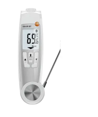 Produktfoto 1 von Testo TESTO 104-IR BT Infrarot Thermometer, -50 °C, bis 50 °C, ±1 %, Celsius, ISO-kalibriert