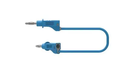 Produktfoto 1 von Electro PJP Messleitung 36A Stecker / Stecker, Blau Polyvinylchlorid-isoliert 1 m, 30V, 60 V