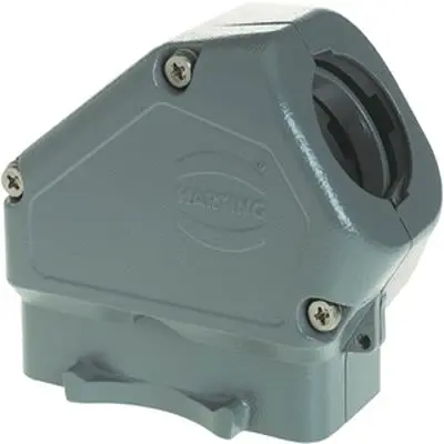 Produktfoto 1 von HARTING Han Easy Hood Haube Doppelter Hebel 2, Kabel 16B Haube für seitliche Kabeleinführung, IP54