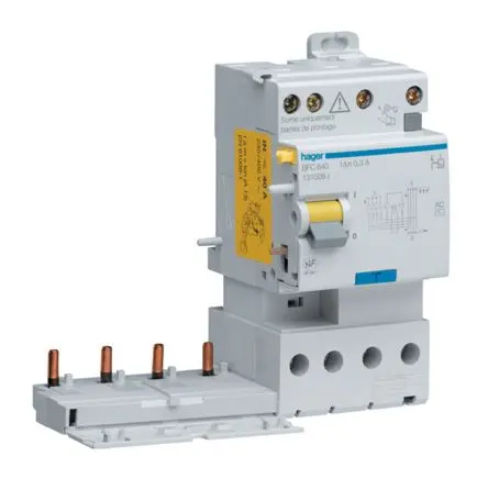 Produktfoto 1 von Hager BDC Fehlerstrom-Schutzeinrichtung, 4-polig, 25A, 30 mA Typ AC No