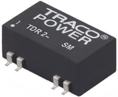 Produktfoto 1 von TRACOPOWER TDR 2SM DC/DC Konverter, 15V dc OUT 67 mA Oberfläche 36V dc 1.5 kV dc 2 W -40 °C 85 °C