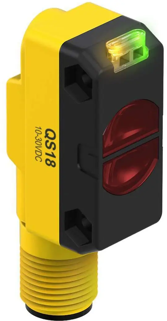 Produktfoto 1 von Banner Rechteckig Optischer Sensor, Annäherung, Bereich 100 mm, PNP Ausgang, Integral QD, Hell-/dunkelschaltend