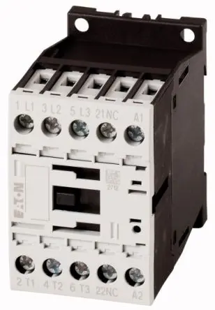 Produktfoto 1 von Eaton DILM Schütz 24V-Spule, 3-polig, 400V / 7 A 3.5 kW 1 Öffner Motorsteuerung, Umkehrend