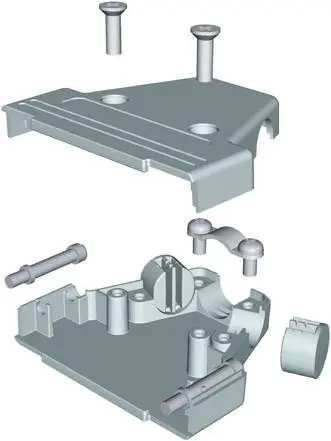 Produktfoto 1 von MH Connectors MHTRI-M D-Sub-Gehäuse Abgewinkelt, Gerade, 37-polig, D: D-Sub-Gehäuse Zugentlastung, Silber, Größe C, aus