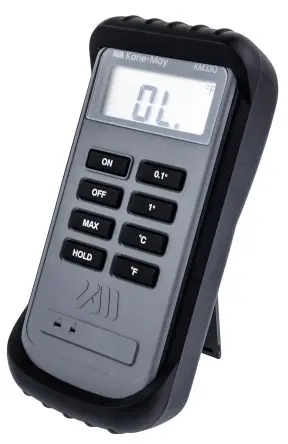 Produktfoto 1 von Kane Digitales Thermometer, KM330, Tragbar, 1 bis 1300 °C ±0.2 % max, Messelement Typ K, ISO-kalibriert