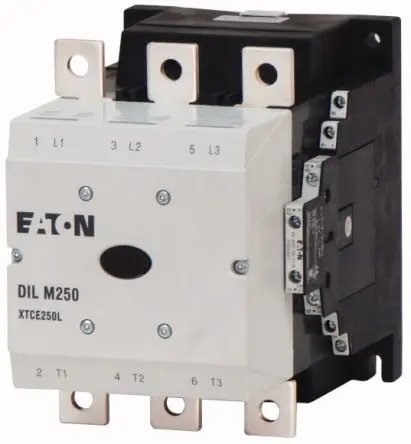 Produktfoto 1 von Eaton DILM Schütz 250V-Spule, 3-polig, 400V / 429 A 110V dc, 250 V dc 132 kW Motorsteuerung, Umkehrend 4-Hilfskontakte
