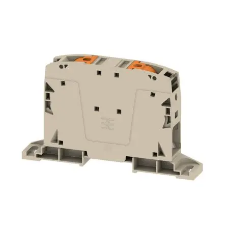 Produktfoto 1 von Weidmüller A2C Anschlussklemmenblock für Durchkontaktierung 1 Dunkelbeige, 50mm², 1000V Einsteck-Anschluss IECEx/ATEX
