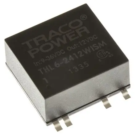 Produktfoto 1 von TRACOPOWER THL 6WISM DC/DC Konverter, 12V dc OUT 500 mA Oberfläche 36V dc 1.5 kV dc 6 W -40 °C 75 °C