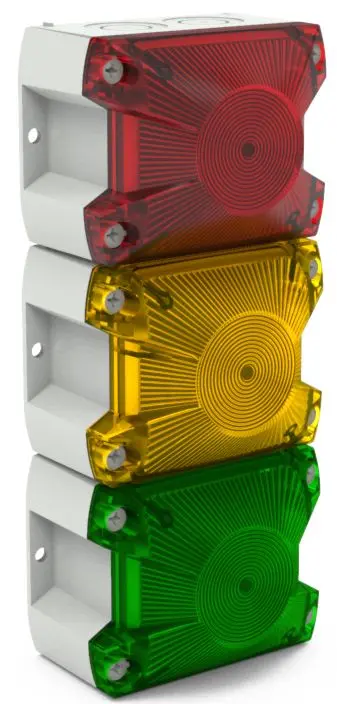 Produktfoto 1 von Pfannenberg 21514643055 LED Signalturm 2-stufig Linse Grün, Rot, Gelb +