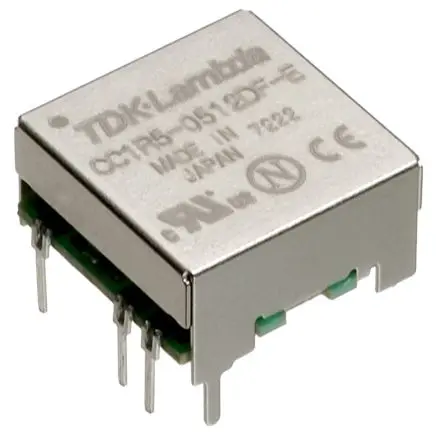 Produktfoto 1 von TDK-Lambda CC-E DC/DC Konverter, 5V dc OUT 0.3 A Oberfläche 9V dc 500 V ac 1.5 W -40 °C 85 °C