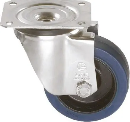 Produktfoto 1 von LAG Drehbar Rolle, Rad ø 100 mm, 150 kg, Ges H. 129 mm, Rad B. 40 mm