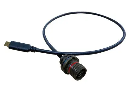 Produktfoto 1 von Amphenol Socapex, Gerade USB3FTV USB-Steckverbinder USB Typ C 2, Panel USB 3.2 IP68