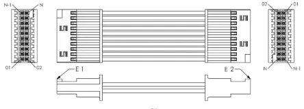 Samtec SFSD Platinenstecker-Kabel, 120 mm