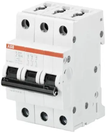 Produktfoto 1 von ABB S200 Miniaturüberlastschalter Typ Z, Pol 3-polig 1.6A 400V ac, Abschaltvermögen 6 kA System Pro M Compact