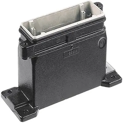 Produktfoto 1 von HARTING Han HPR Oberflächenmontiertes Gehäuse Schraubbefestigung, Oberfläche 10B Haube für seitliche Kabeleinführung,
