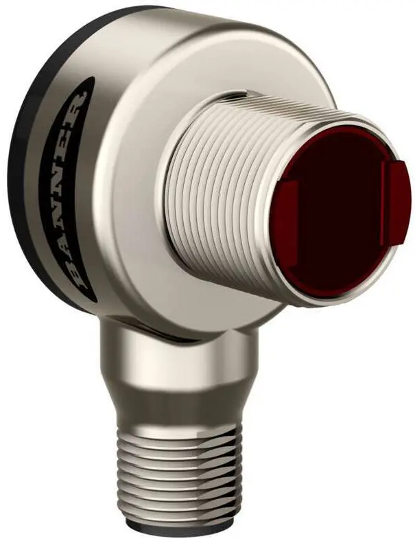 Produktfoto 1 von Banner zylindrisch Optischer Sensor, Diffus, Bereich 500 mm, PNP Ausgang, 4-polig M12, Hellschaltend