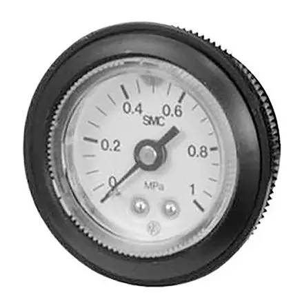 Produktfoto 1 von SMC FNPT Manometer 42.5 mm 0 MPa → 1 MPa ±3 % Aluminiumdruckguss Gehäuse, ISO-kalibriert