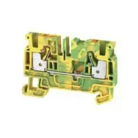 Weidmüller Anschlussklemmenblock DIN-Schiene 1 Grün, Gelb, 4mm², 800V Einsteck-Anschluss