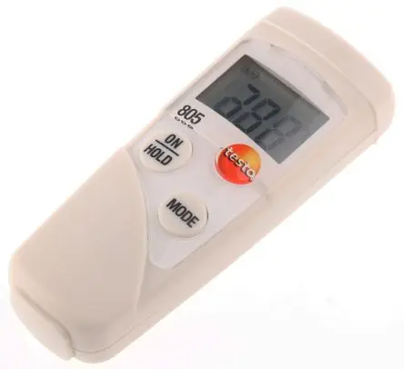 Produktfoto 1 von Testo 805 Infrarot Thermometer, -25 °C 1:1, bis 250 °C, ±2 %, Celsius, ISO-kalibriert