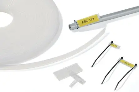 Produktfoto 1 von HellermannTyton Helafix Kabelmarkierung, Kabelbinder, Transparent, 25m x 2,5 mm