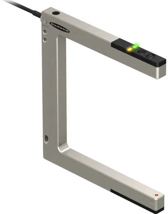 Produktfoto 1 von Banner Schlitz Optischer Sensor, Dagegen, Bereich 120 mm, NPN/PNP Ausgang, Anschlusskabel, Hell-/dunkelschaltend