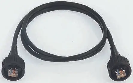 Produktfoto 1 von Brad from Molex RJ-Lnxx Cat5e Ethernet-Kabel, 5 m, Schwarz Abgeschirmt Geschirmt, Polyurethan