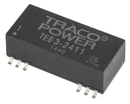 Produktfoto 1 von TRACOPOWER TES 3 DC/DC Konverter, 5V dc OUT 600 mA Oberfläche 36V dc 1.5 kV dc 3 W -40 °C 85 °C