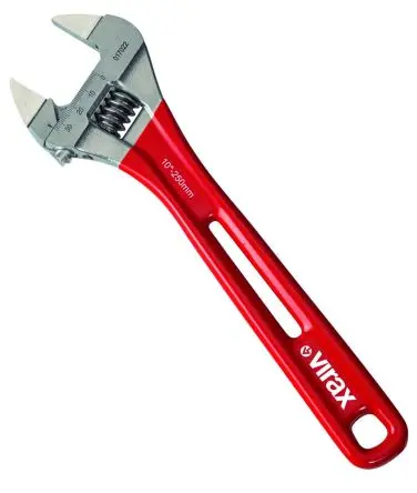 Virax Schraubenschlüssel Rollgabelschlüssel, Rutschfeste Matte Griff, Backenweite 30 mm, / Länge 207mm