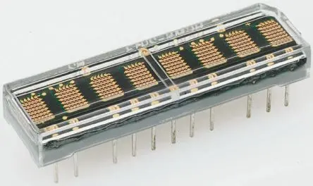 Produktfoto 1 von Broadcom HCMS-39xx LED-Anzeige Punktmatrix 8 Zeichen, Rot 628nm 0.13mcd Zeichenbreite 2.1 mm Zeichenhöhe 3.7 mm