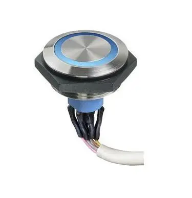 Produktfoto 1 von APEM AV Druckschalter Gelb Beleuchtet Tastend Panel Ø 30.2 mm, SPST / 1A 30 V dc, IP67