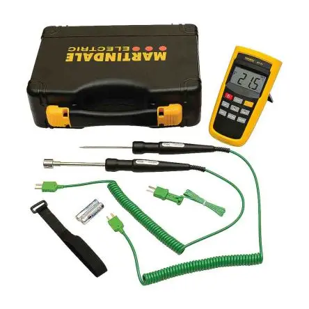 Produktfoto 1 von Martindale Digitales Thermometer, THERMOKITLGN, Digital bis 1372 °C 0.1% Reading + 4°F, 0.1% Reading + 2°C max,