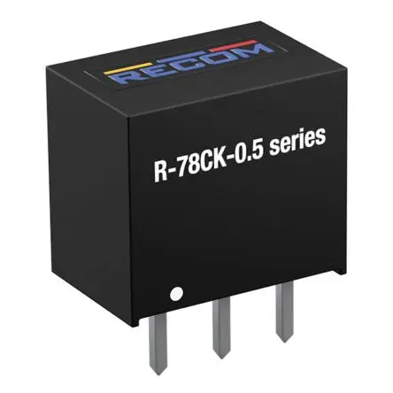 Produktfoto 1 von Recom DC/DC Konverter 1-Kanal, 500 mA SIP-3 3-Pin Strom/Spannung 15V dc