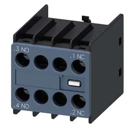 Produktfoto 1 von Siemens SIRIUS Hilfskontakt 2-polig Einrastbefestigung, 1 Schließer/1 Öffner mit Schraube Anschluss 300 mA, 60V dc