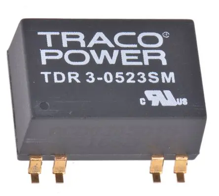 Produktfoto 1 von TRACOPOWER TDR 3SM DC/DC Konverter, 15V dc OUT 100 mA Oberfläche 9V dc 1.5 kV dc 3 W -40 °C 85 °C