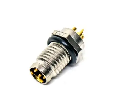 Amphenol Industrial SLF7001 7 mm M8 Rundsteckverbinder Stecker 4-polig Stecker 3A Frontplattenmontage IP67