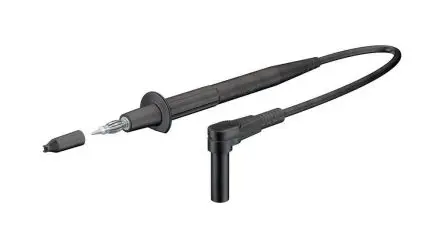 Produktfoto 1 von Staubli Messleitung 20A Stecker / Stecker, Schwarz Silikon-isoliert 100 cm, 1kV