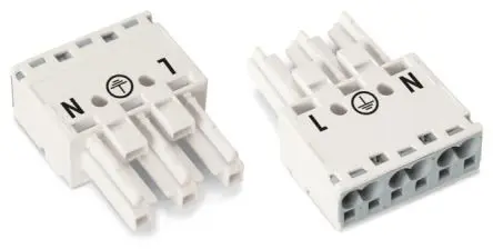 Produktfoto 1 von WAGO 770 Beleuchtungssteckverbinder, Kabel Buchse, Beleuchtungssteckverbinder, Einsteck-Anschluss 25A, Kontakte: 3 IP20,