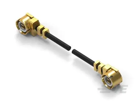 Produktfoto 1 von TE Connectivity UMCC RF Koaxialkabel, Abgeschlossen, 50 Ω, 100 mm, Aussen ø 0.8 mm Außen-ø , Schwarz