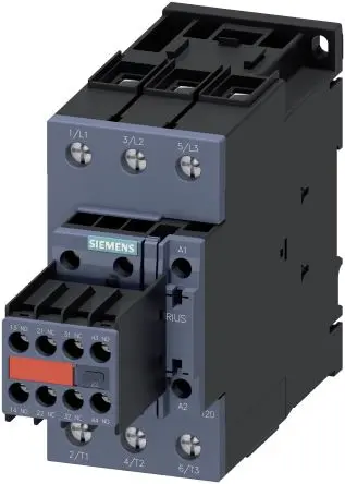 Produktfoto 1 von Siemens 3RT2 Schütz 20V ac/dc, 33 V ac/dc-Spule, 3-polig, 690V ac / 80 A 400V 30 kW 3 Schließer Motorsteuerung