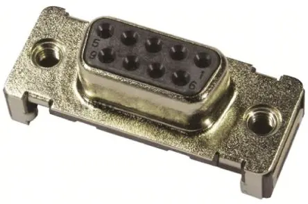 Produktfoto 1 von HARTING D-Sub D-Sub-Steckverbinder DS-1 Gerade, 9-polig 2.74 mm Raster, Oberfläche, mit 4 bis 40 UNC
