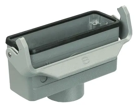Produktfoto 1 von HARTING Han B HMC Gehäuse für robusten Stromversorgungsstecker 1 Hebel 1, Kabel 10B Steckverbinderkappe, IP65