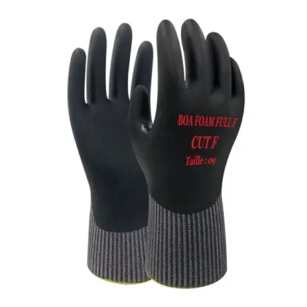 GUYARD BOA FOAM FULL F Arbeitshandschuhe Größe 6 Polyethylen Schwarz Nitrilschaum 10